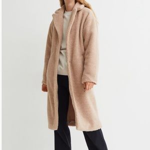 Long Faux Shearling Teddy Coat